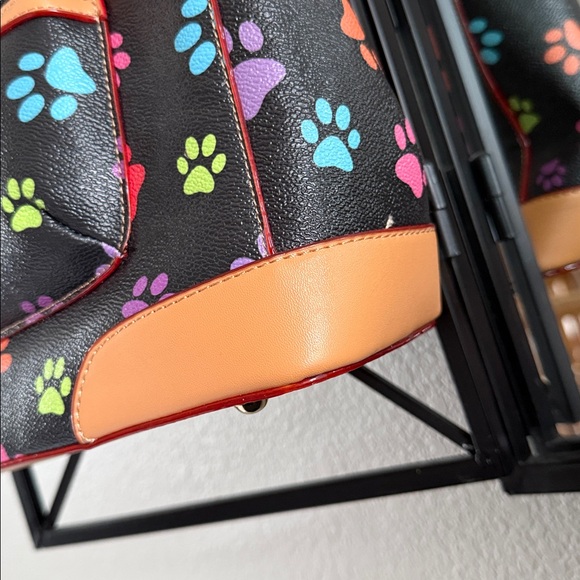 Colorful Paw Print Shoulder Bag - Picture 5 of 12